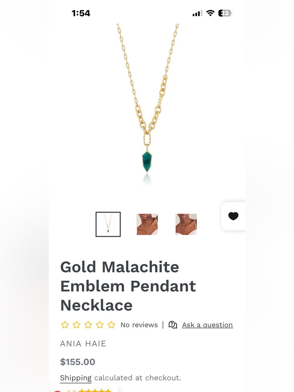 New Ania Haie Malachite Pendant Necklace & Matching Bracelet - Picture 6 of 6